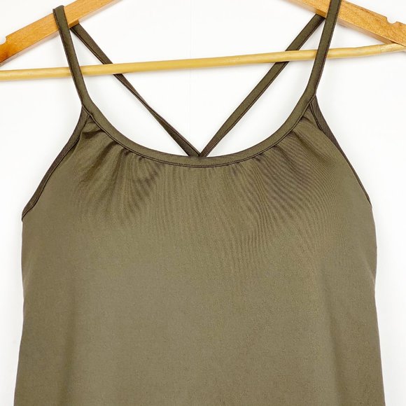 ATHLETA Brown Bra Cami Tank Crossback 34DD - Picture 9 of 10